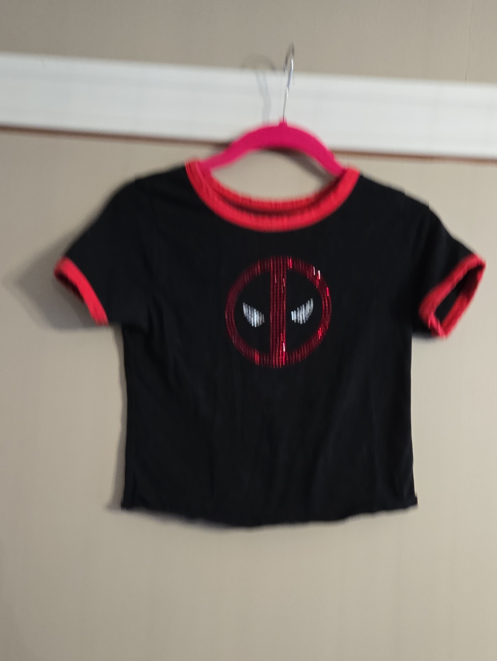 Her Universe Black Tee with Red Trim Marvel Collaboration
